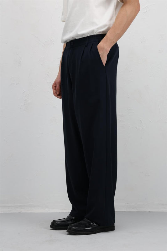 Baggy-Fit Fabric Pants 30-795-1