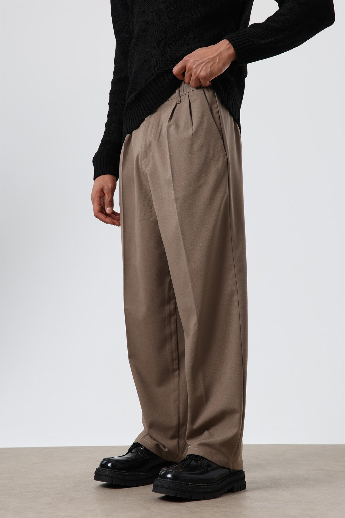 Baggy-Fit Fabric Pants 30-795-1