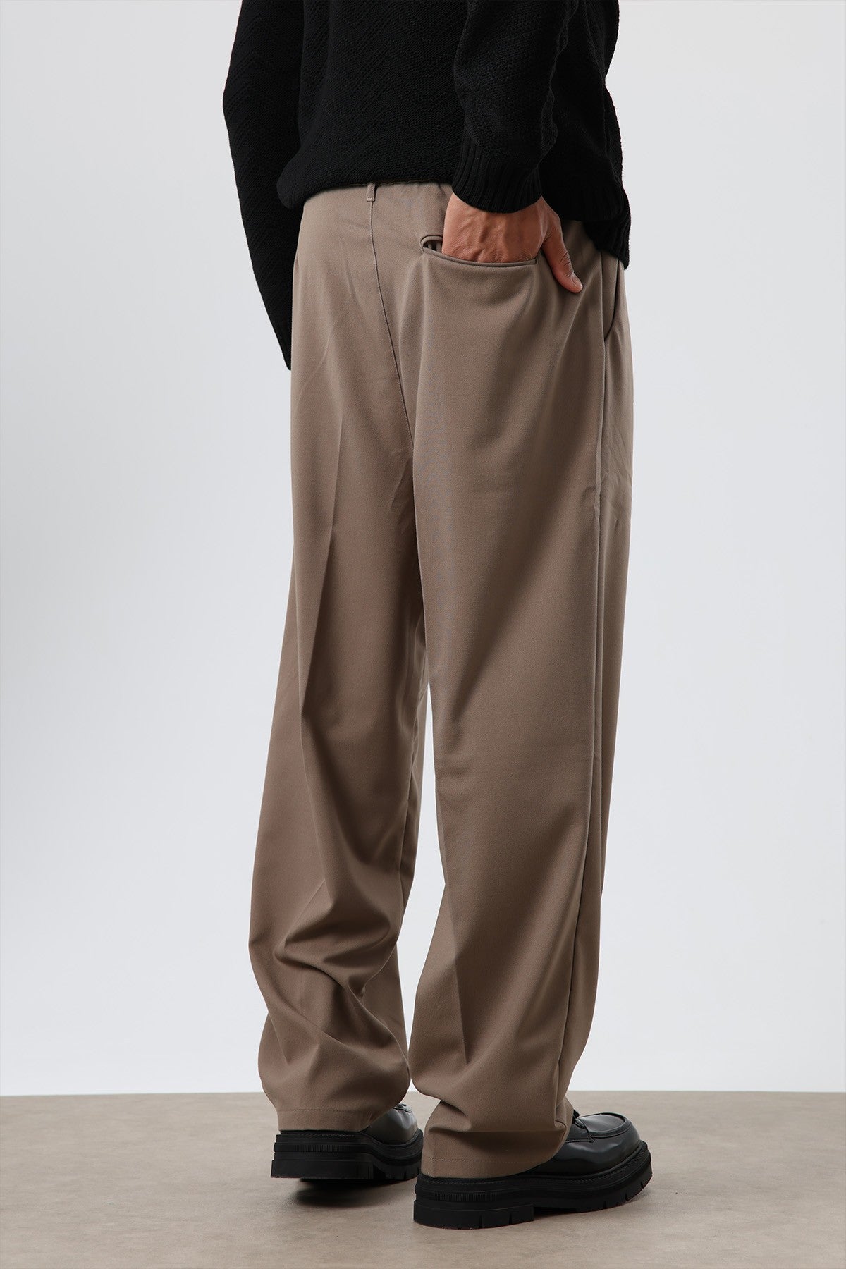 Baggy-Fit Fabric Pants 30-795-1