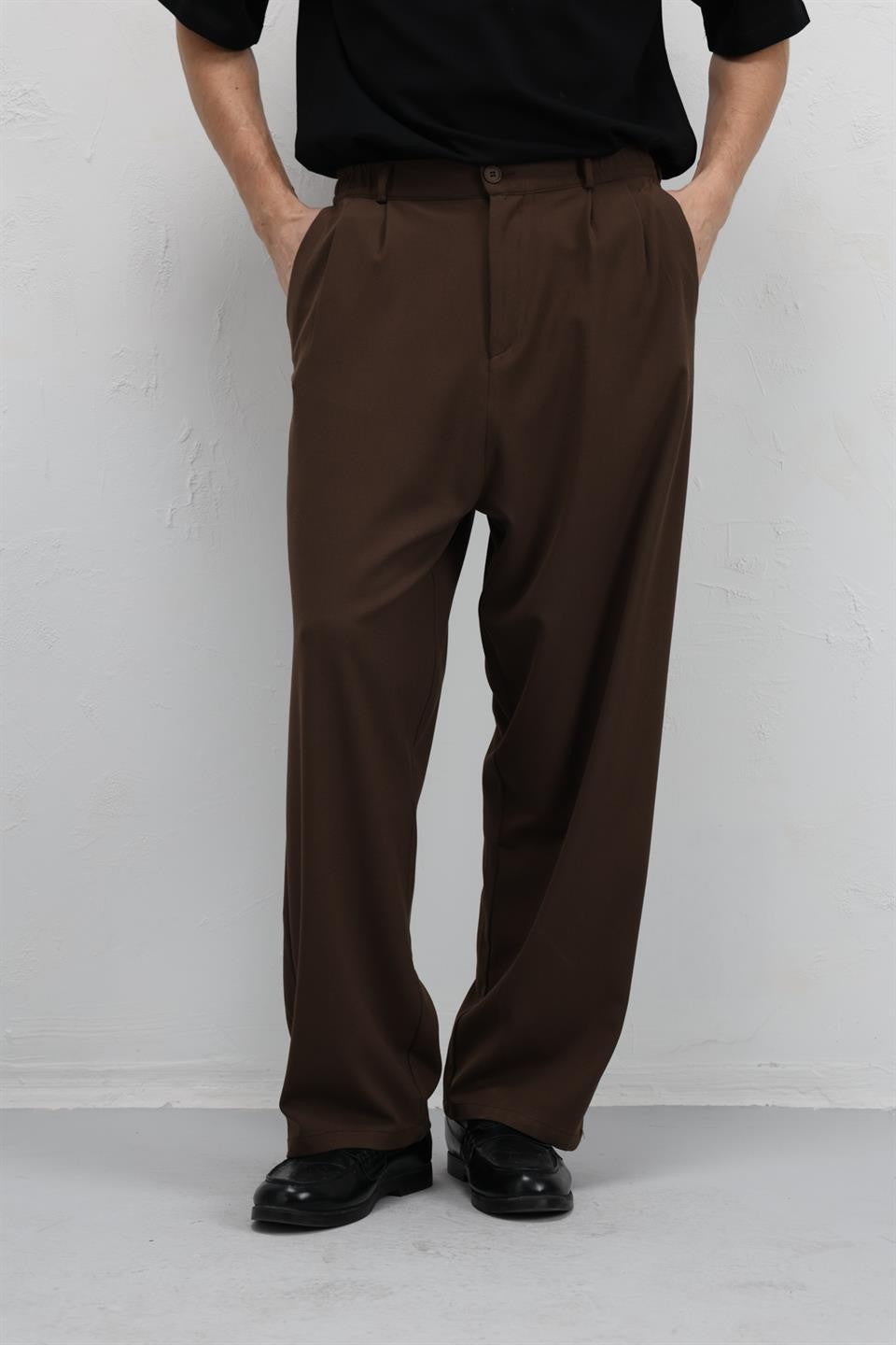 Baggy-Fit Fabric Pants 30-795-1