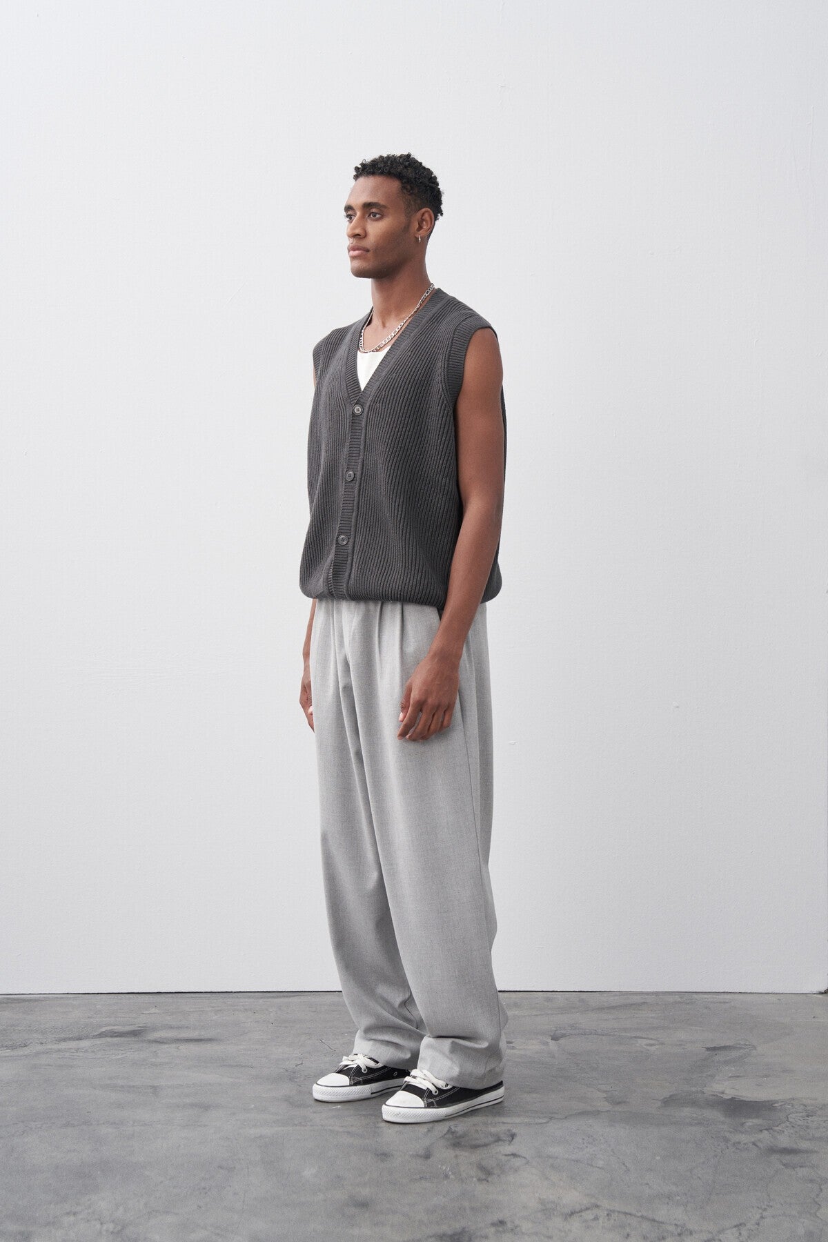 Baggy-Fit Fabric Pants