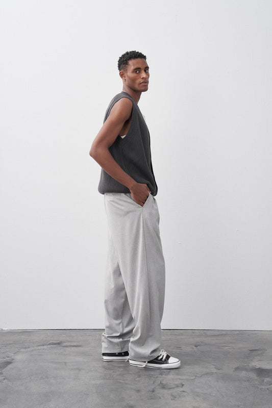 Baggy-Fit Fabric Pants