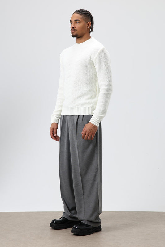 Baggy-Fit Fabric Pants