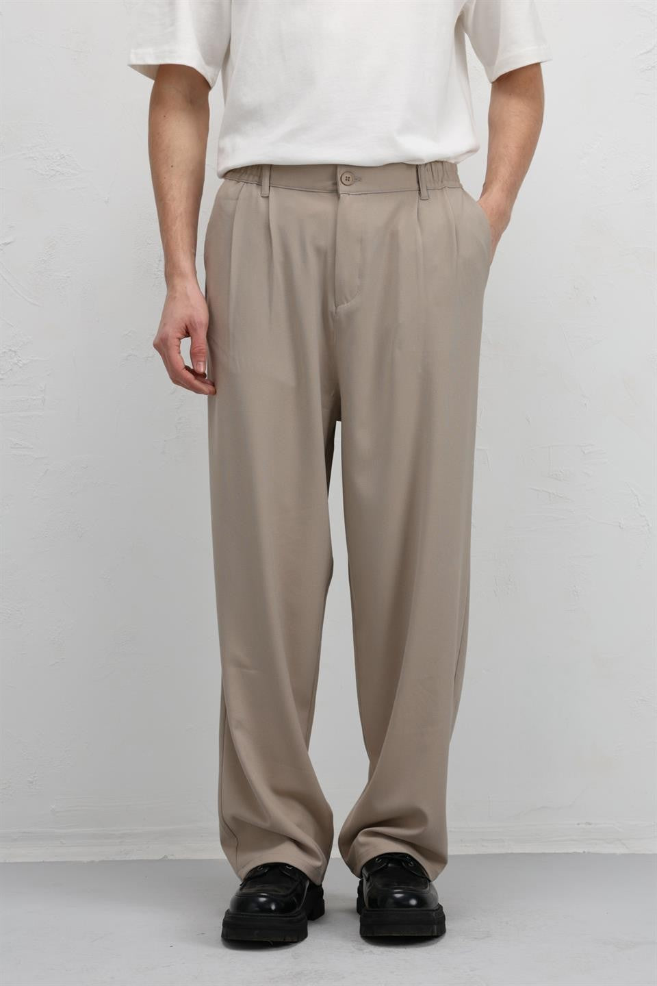 Baggy-Fit Fabric Pants 30-795-1