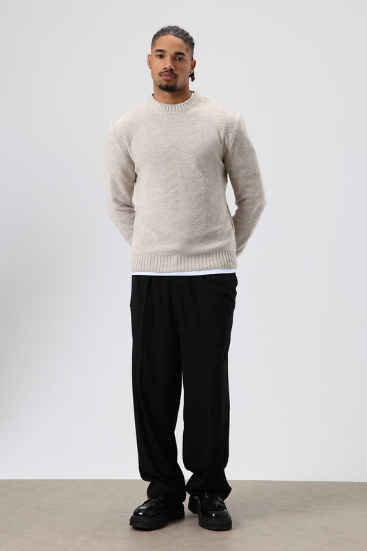 Baggy-Fit Fabric Pants 30-795-1