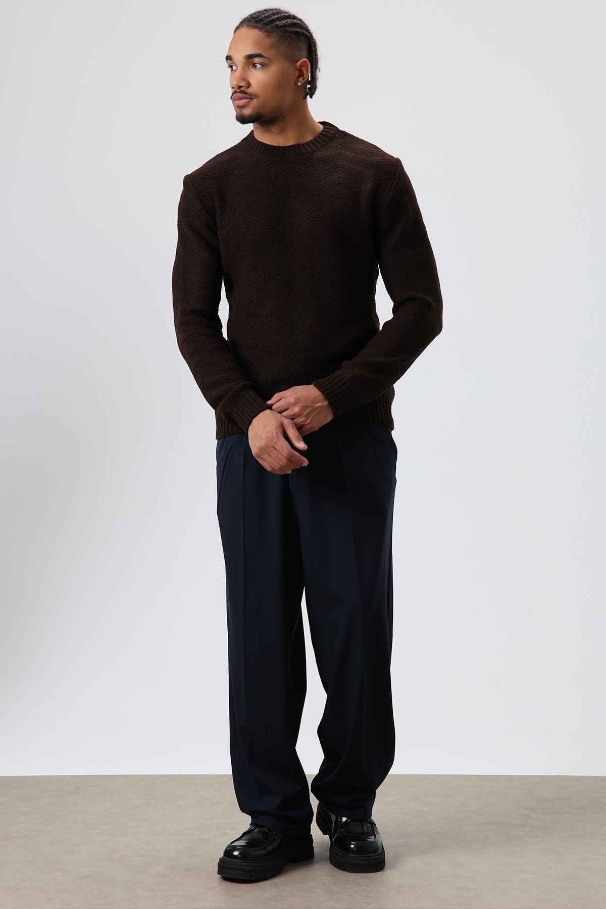 Baggy-Fit Fabric Pants 30-795-1