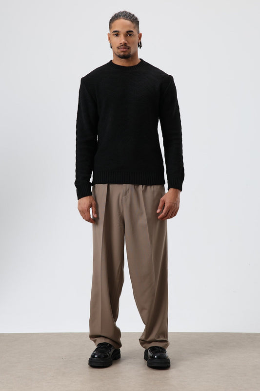 Baggy-Fit Fabric Pants 30-795-1