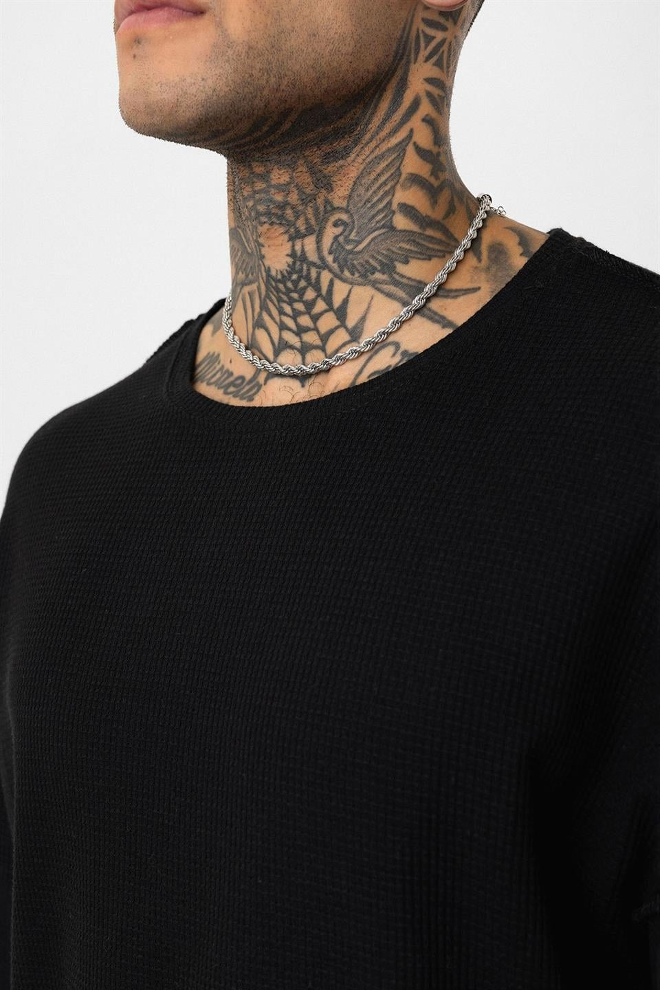 Oversized Knit T-Shirt with Back Print