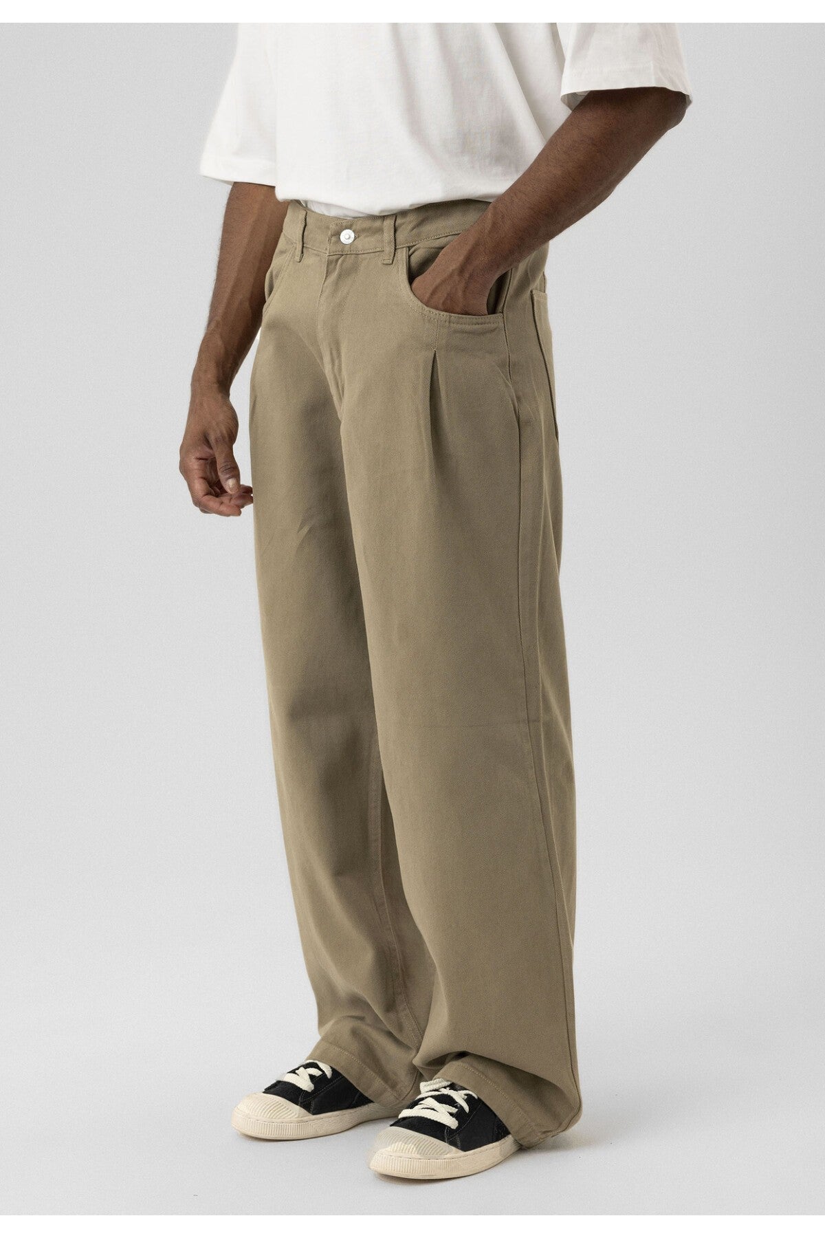 Balloon Fit Gabardine Pants