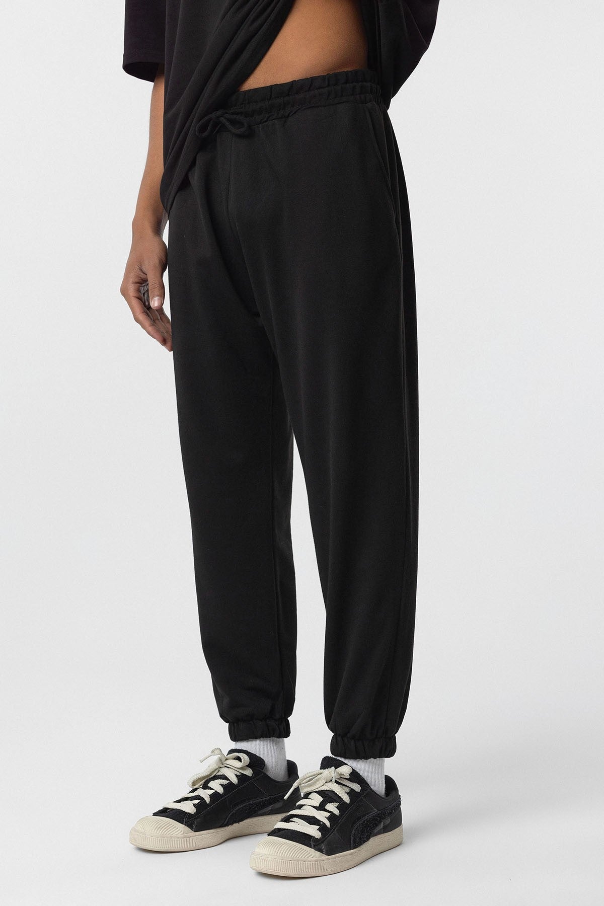 Basic Oversized Cuffed Sweatpants Set
