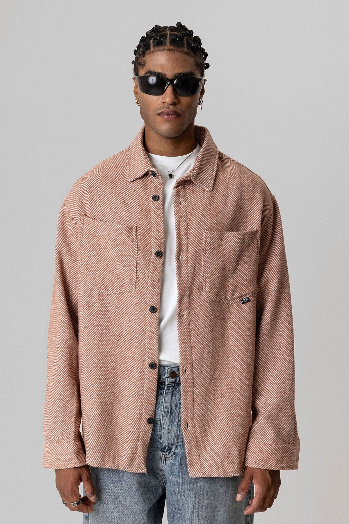Oversized Lumberjack Shirt with Double Pockets