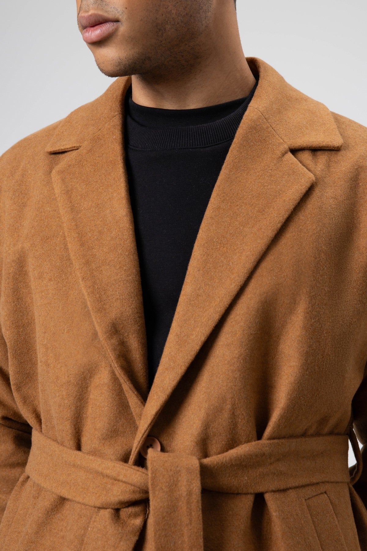 Oversized Arched Cashmere Coat