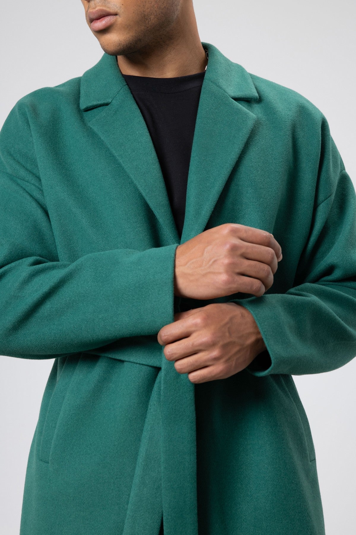 Oversized Arched Cashmere Coat