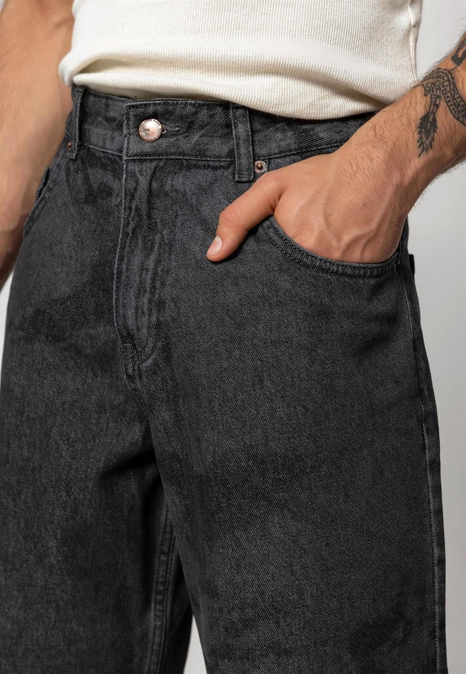 Laser-Printed Baggy Jeans