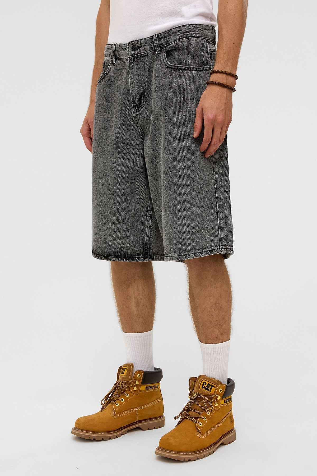 Oversized Denim Bermuda Shorts