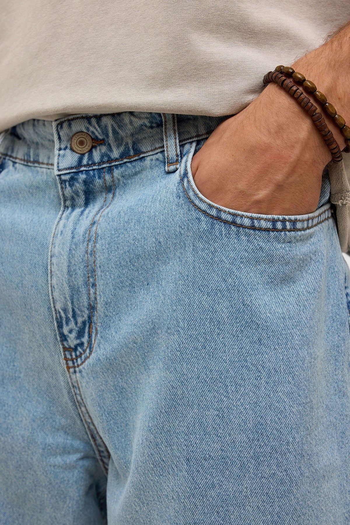 Oversized Denim Bermuda Shorts 40-285