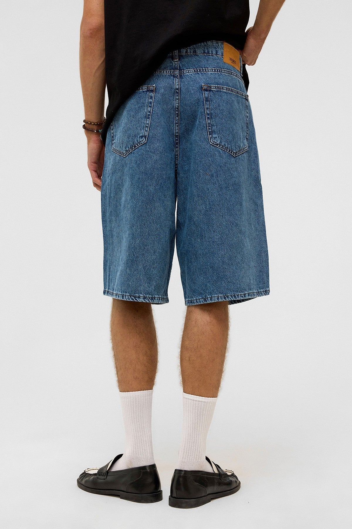 Oversized Denim Bermuda Shorts 40-285