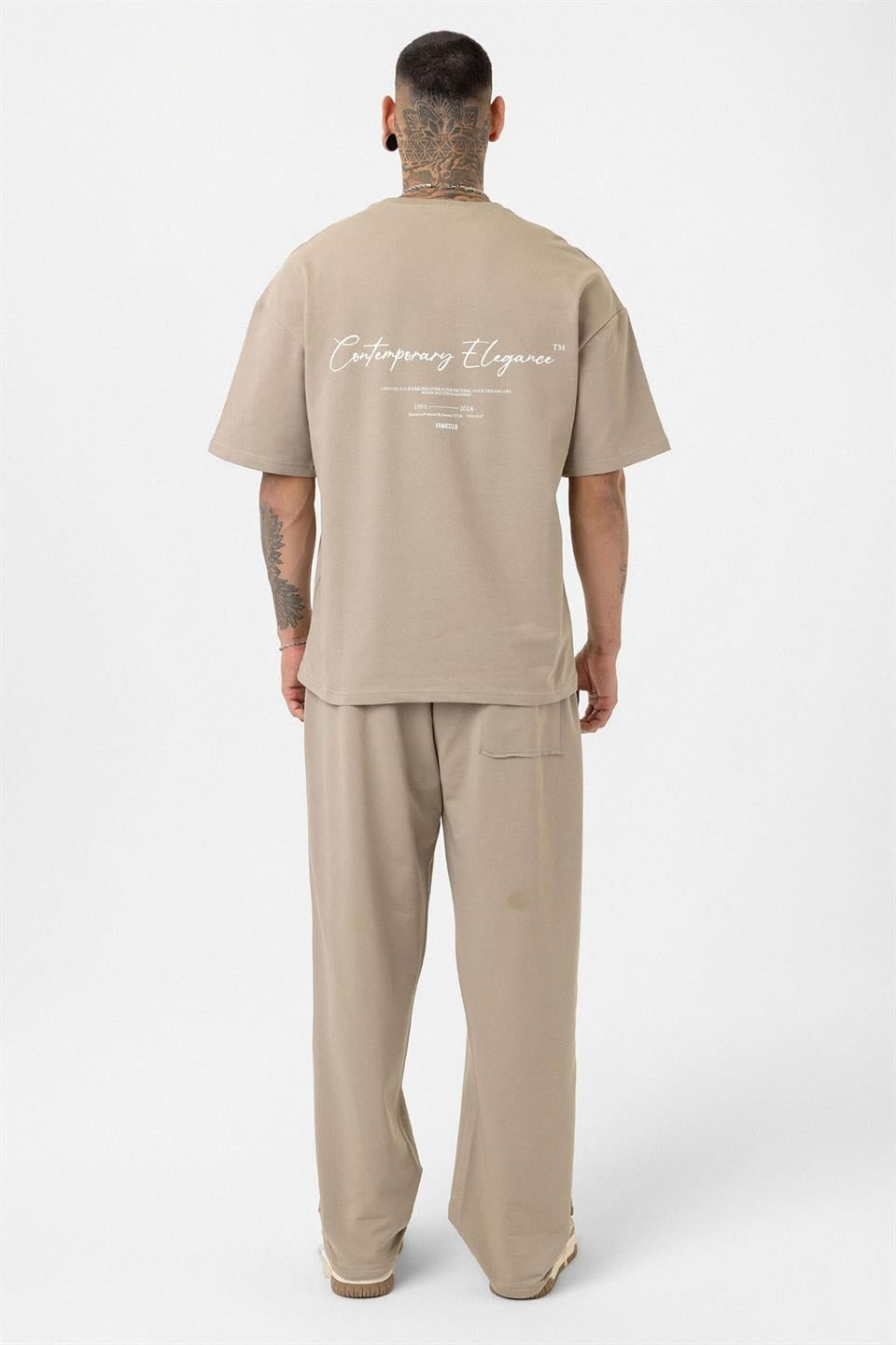 Printed Cuffed Pants Sweatsuit Set 40-293