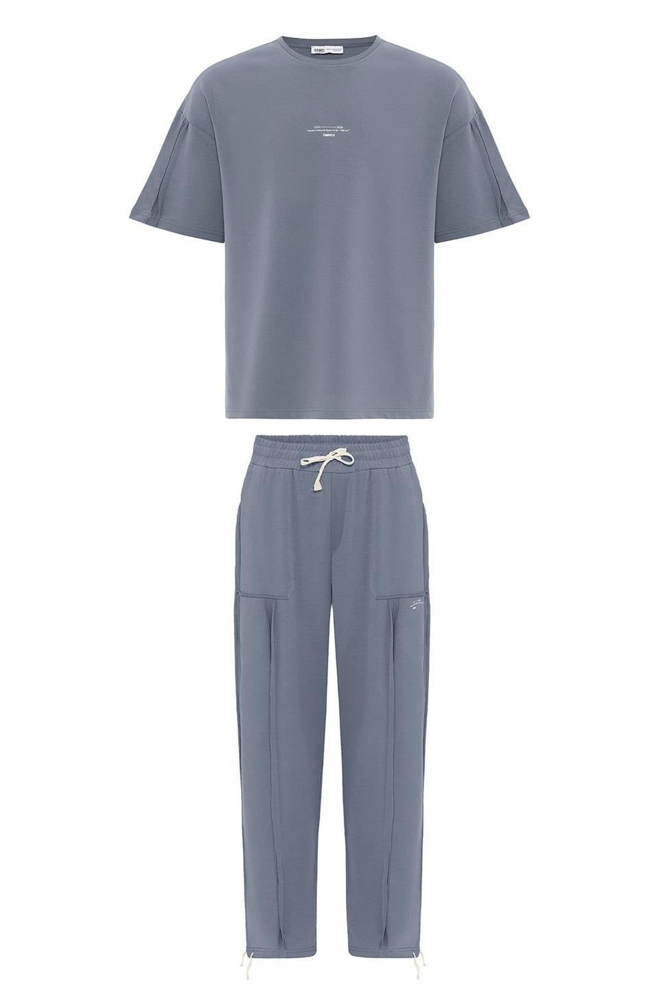 Printed Sweatpants with Cuffed Legs