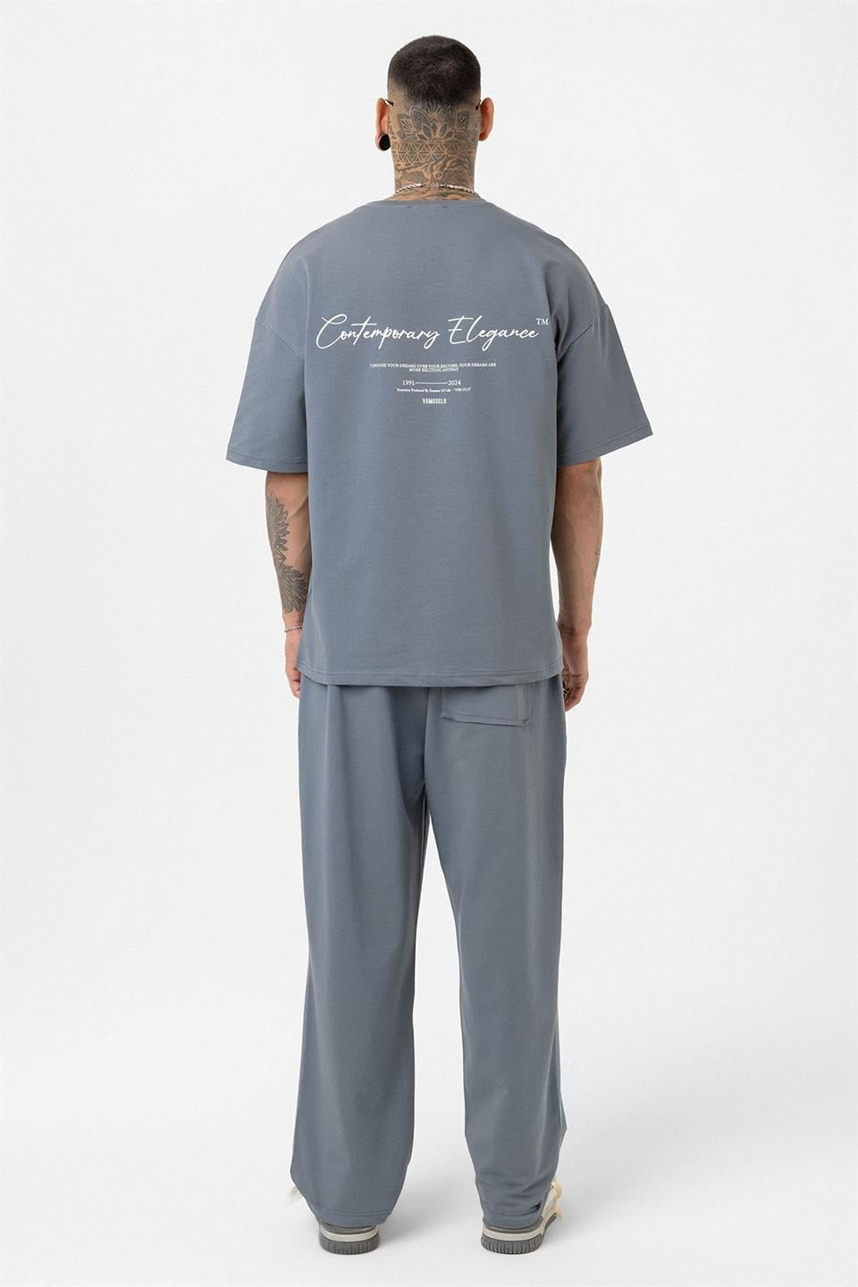Printed Sweatpants with Cuffed Legs