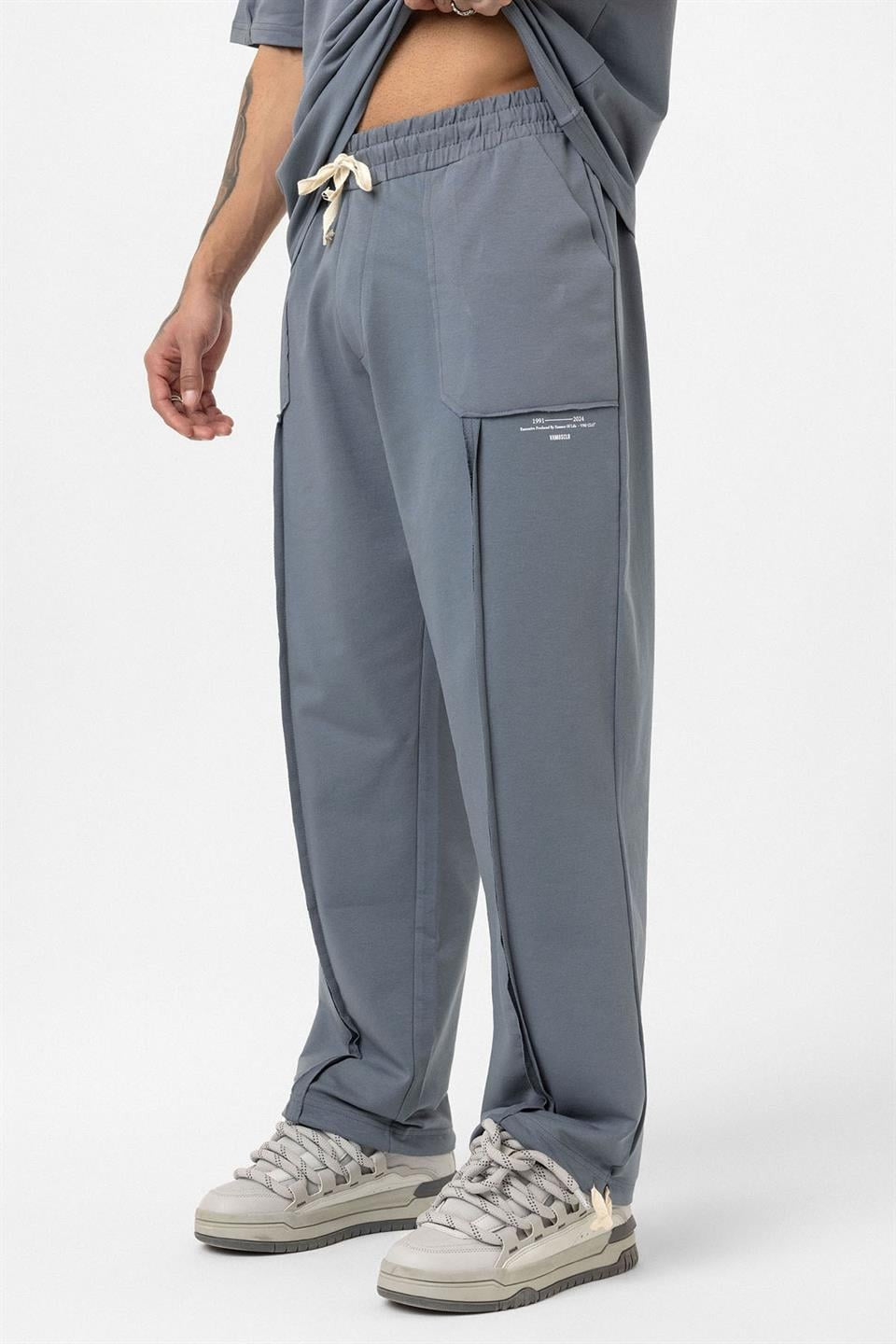 Printed Sweatpants with Cuffed Legs