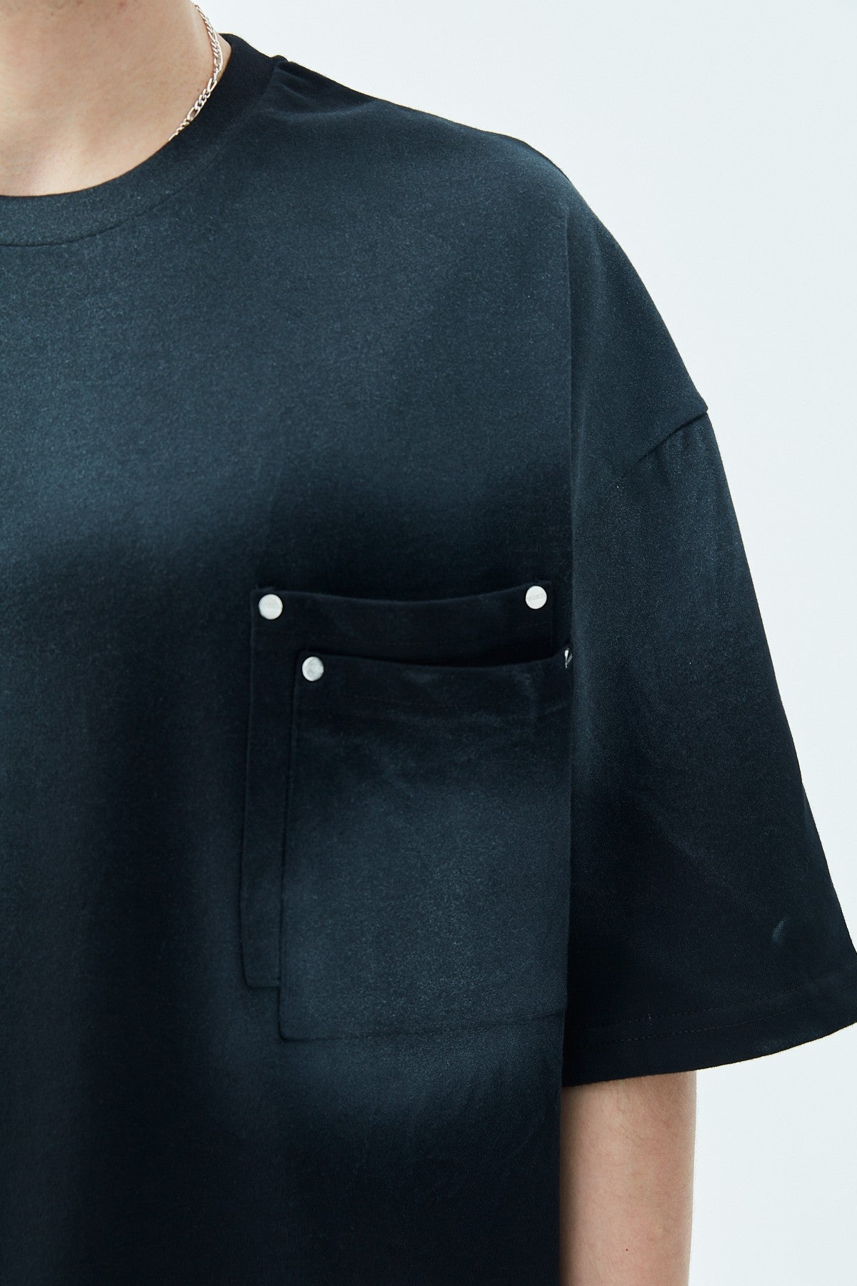 Oversized T-Shirt with Washed Pocket Detail