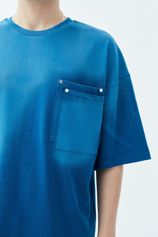 Oversized T-Shirt with Washed Pocket Detail