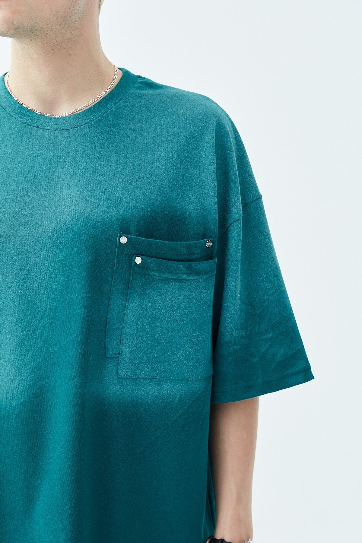 Oversized T-Shirt with Washed Pocket Detail