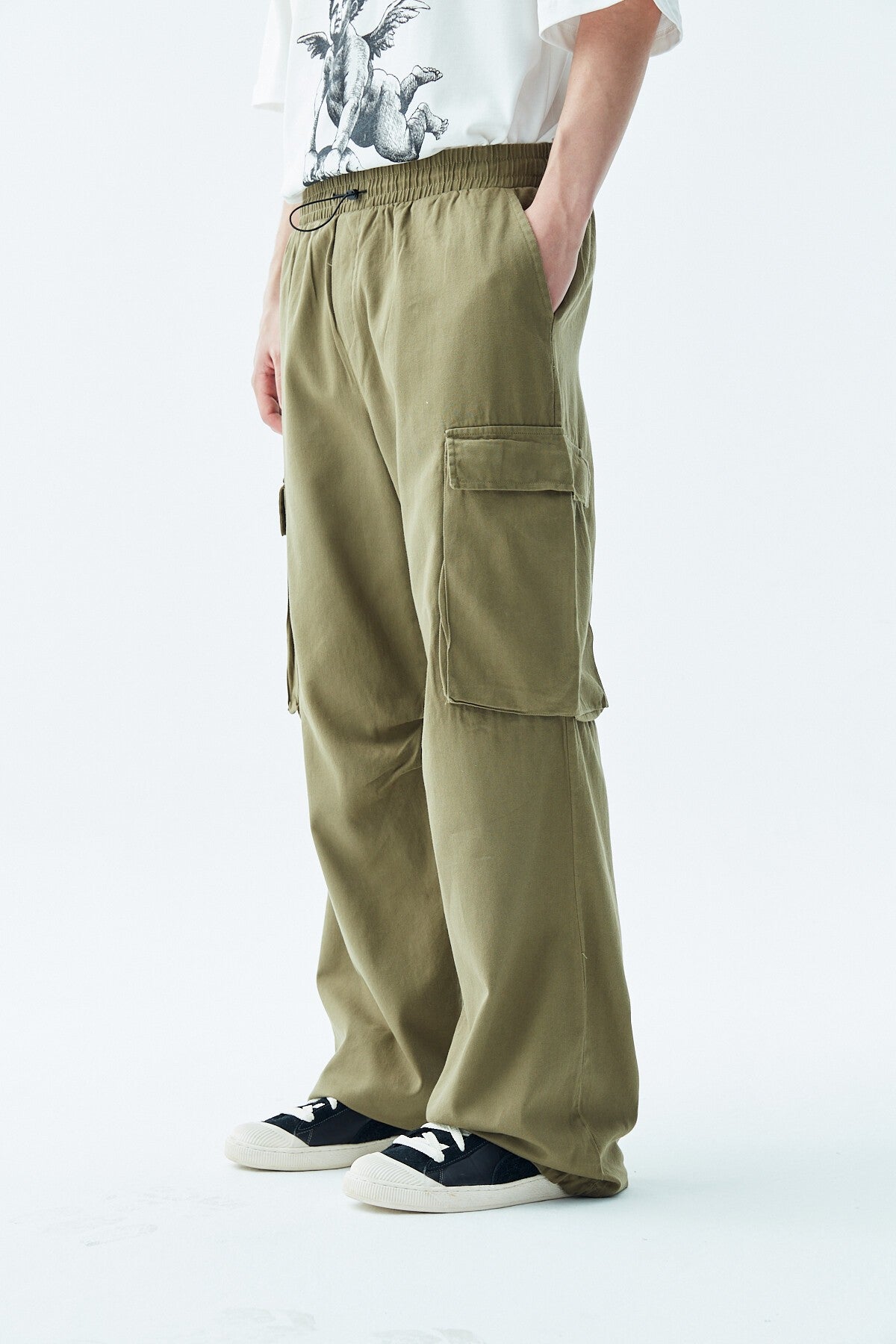 Oversized Cargo Pants - Stone