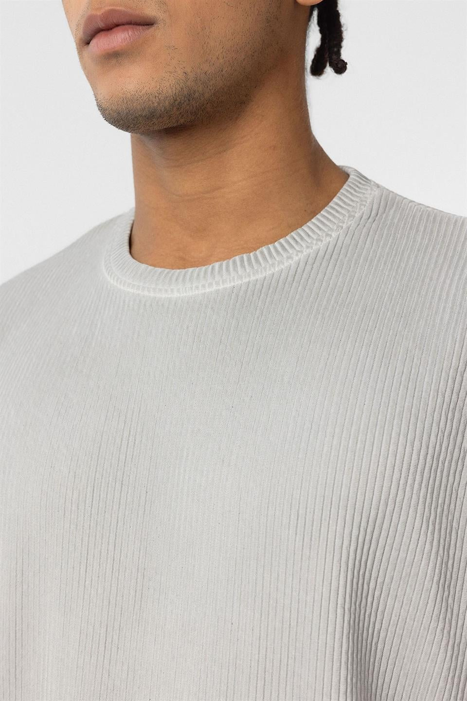 Machine-Washable Ottoman Basic Oversized T-Shirt