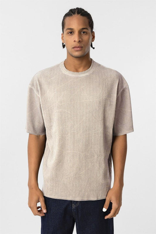 Machine-Washable Ottoman Basic Oversized T-Shirt