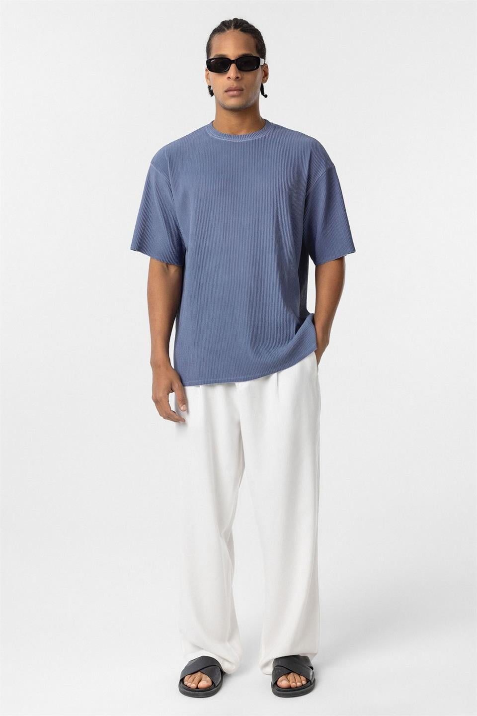 Machine-Washable Ottoman Basic Oversized T-Shirt