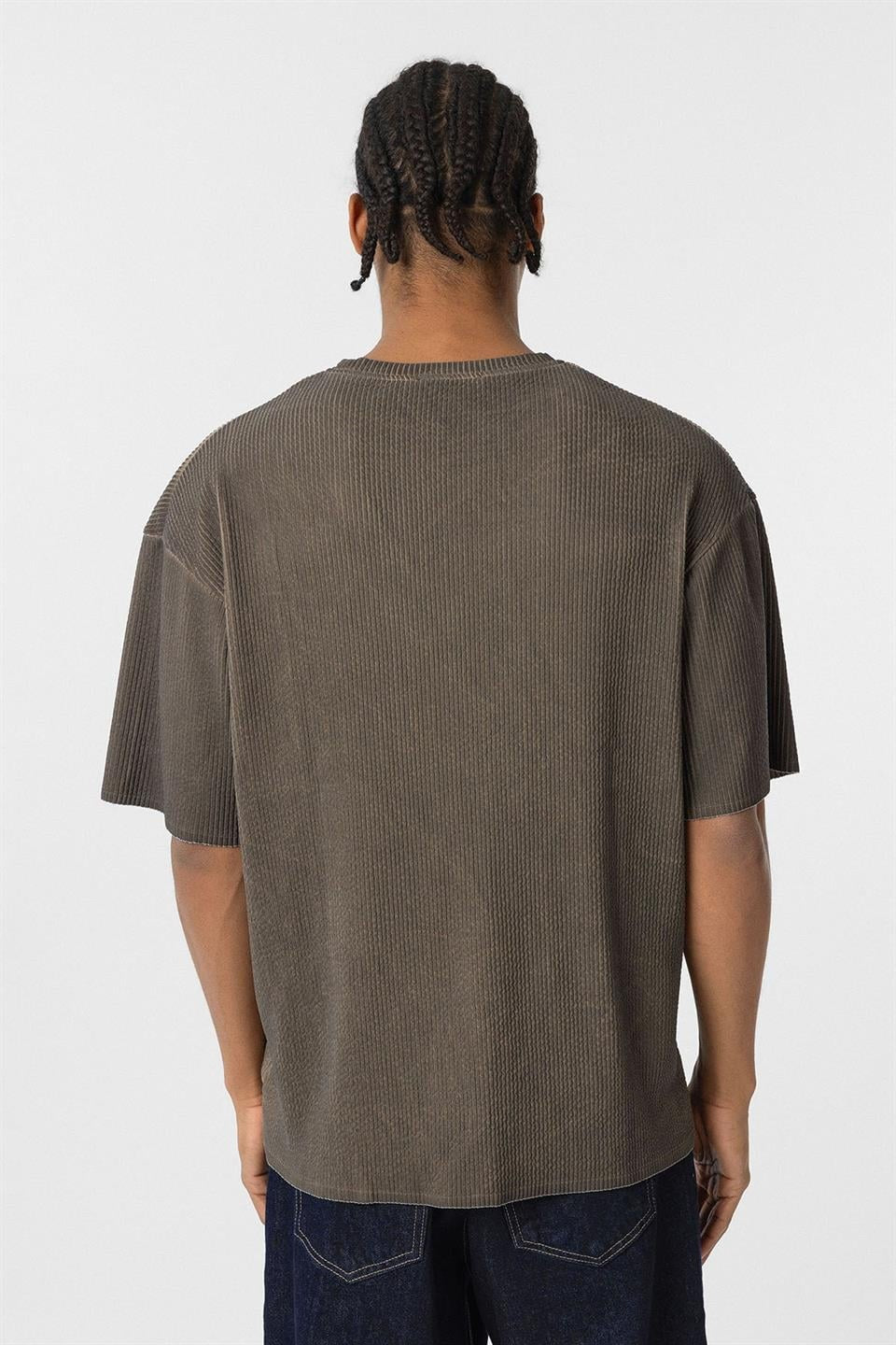 Machine-Washable Ottoman Basic Oversized T-Shirt