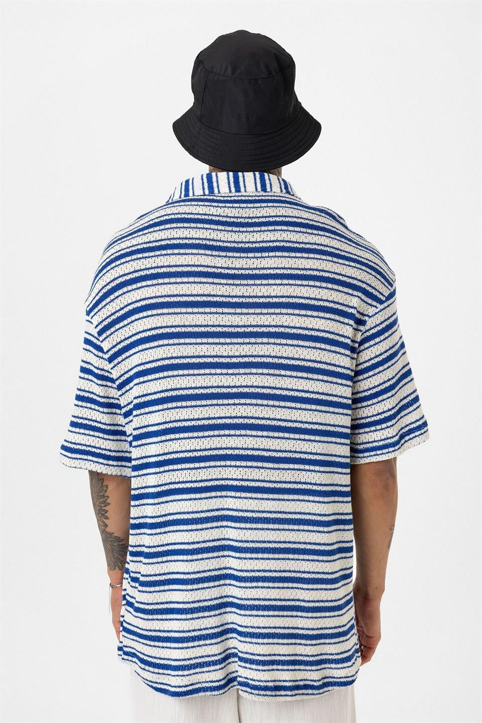 Oversized Striped Knit T-Shirt