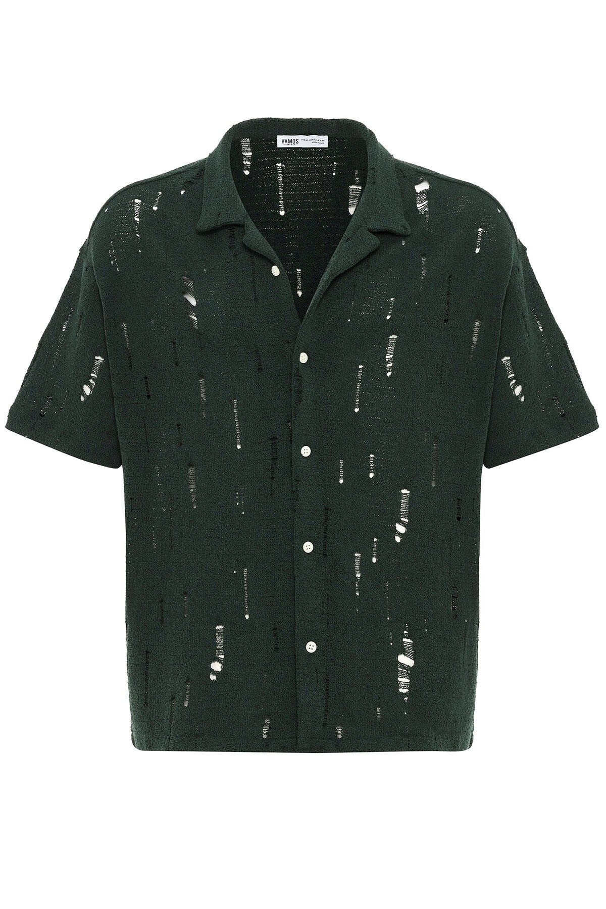 Oversized Knitted Shirt with Holes