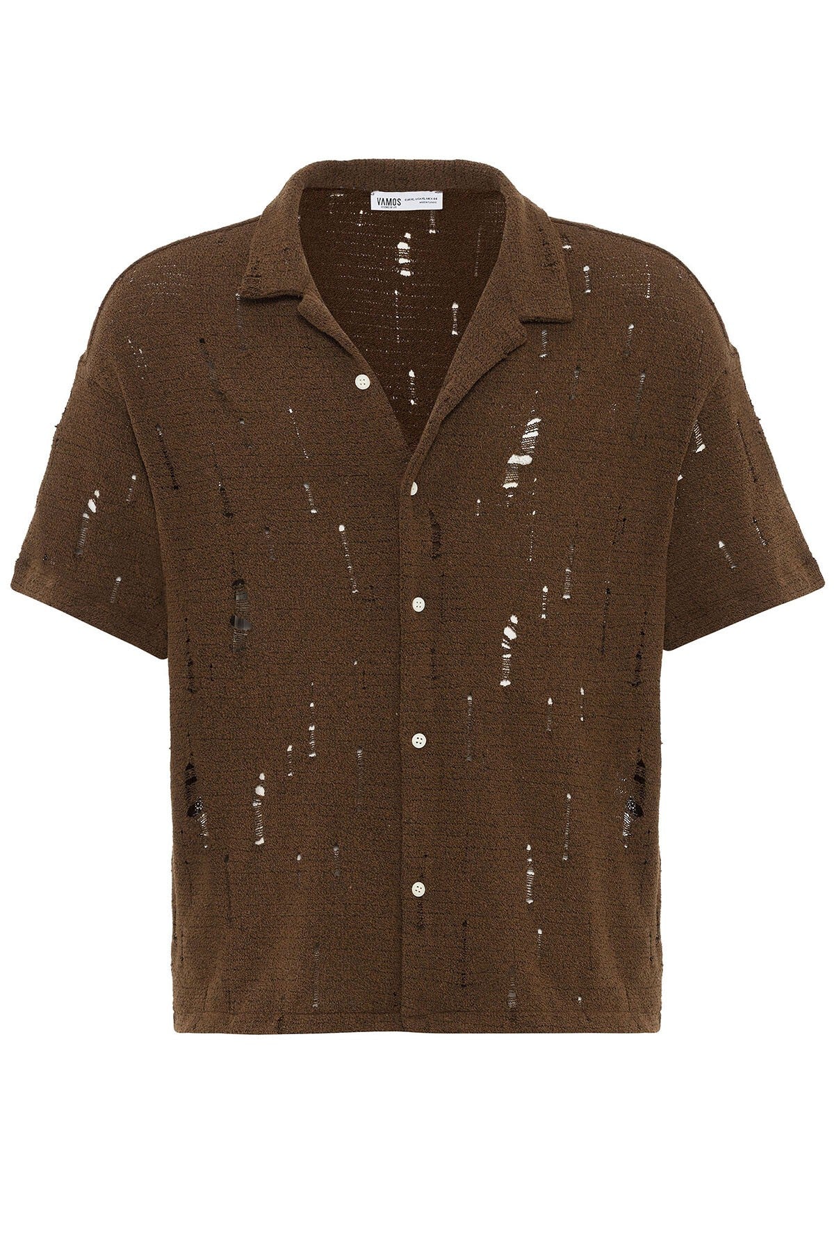 Oversized Knitted Shirt with Holes