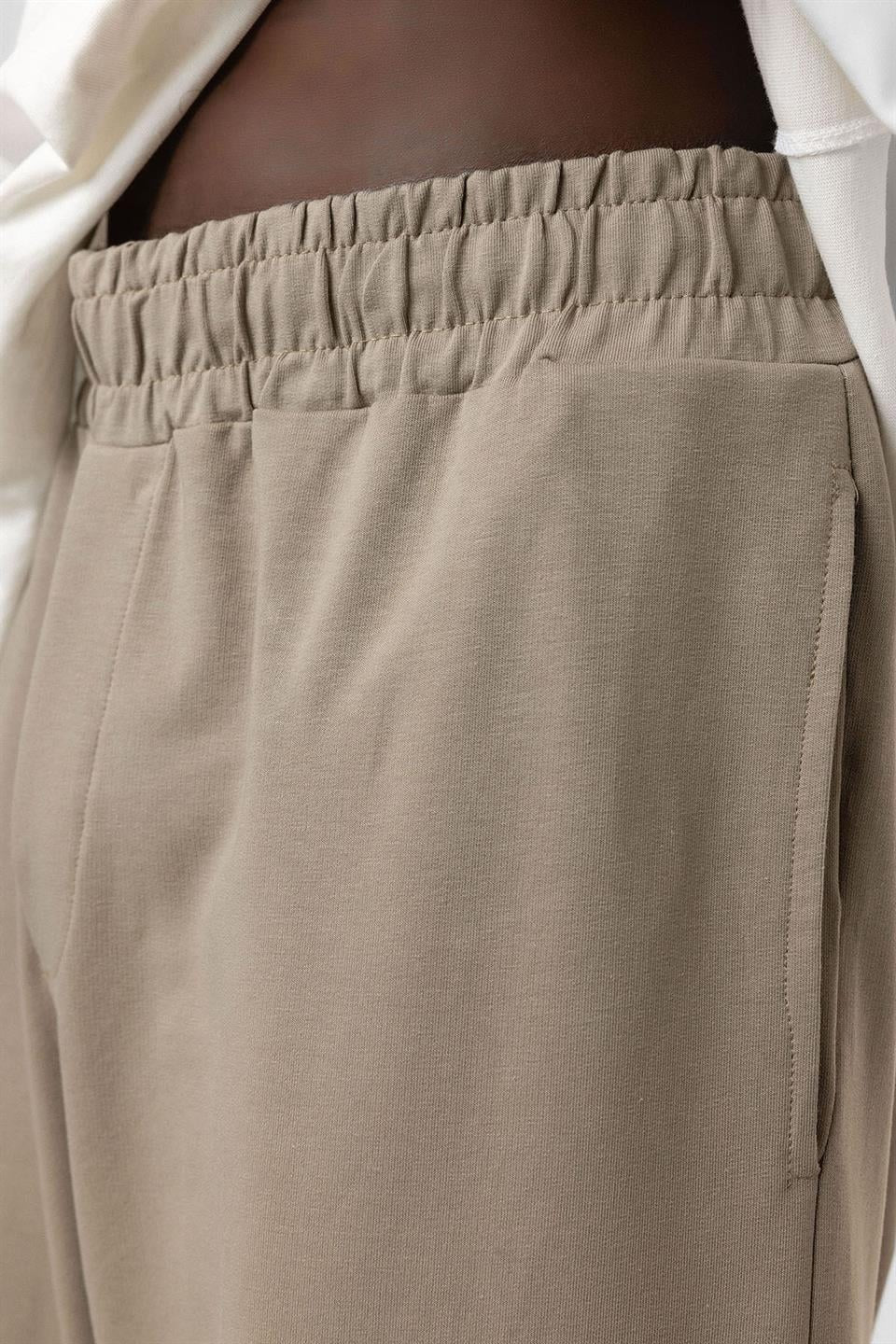 Waistband-Elastic Cargo Baggy Pants