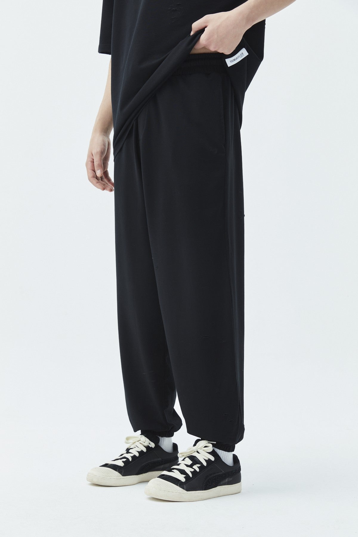 Oversized Sweatsuit Set with Cutout Details