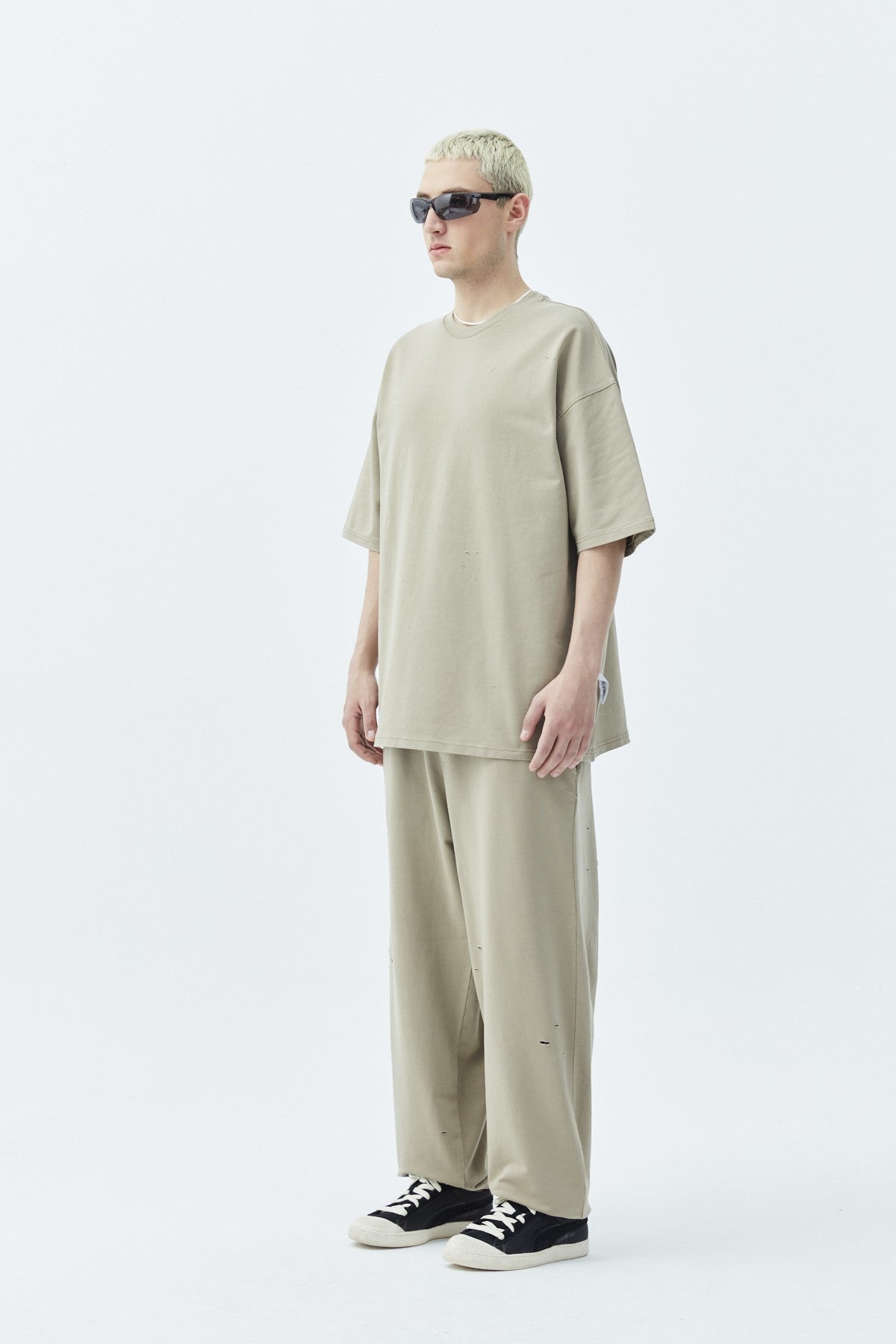 Oversized Sweatsuit Set with Cutout Details