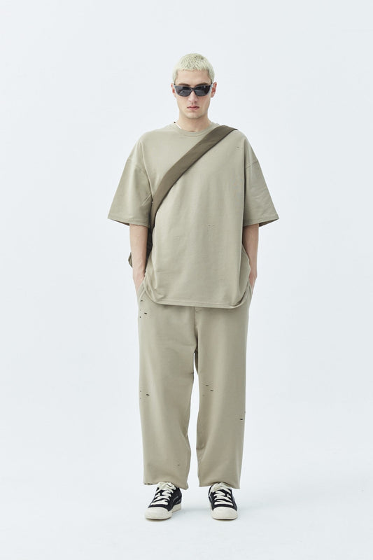 Oversized Sweatsuit Set with Cutout Details