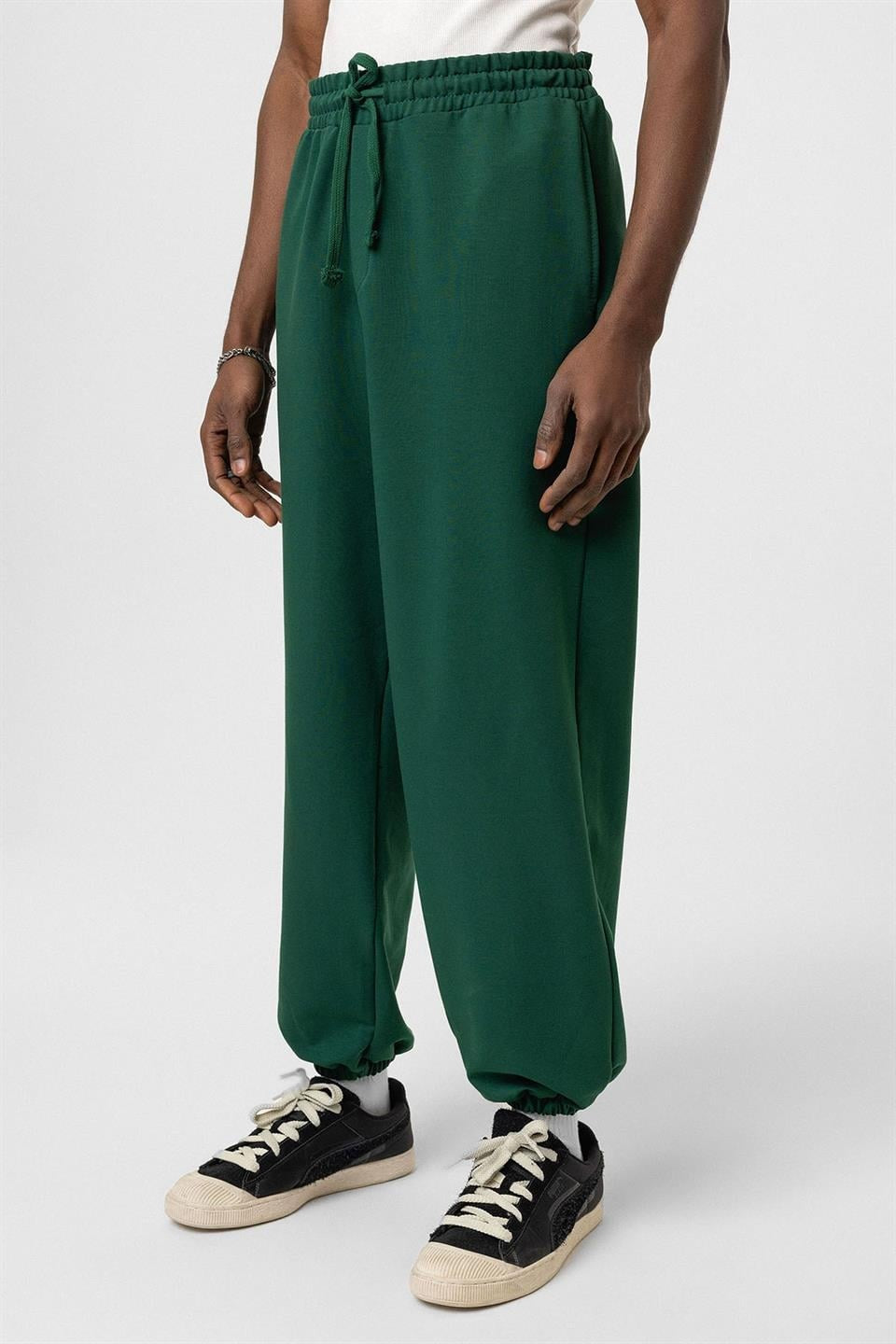 Basic Oversized Sweatpants with Elastic Cuffs