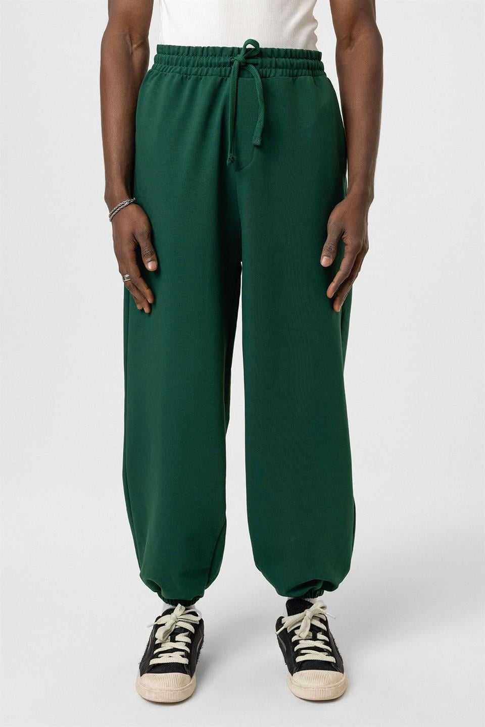Basic Oversized Sweatpants with Elastic Cuffs