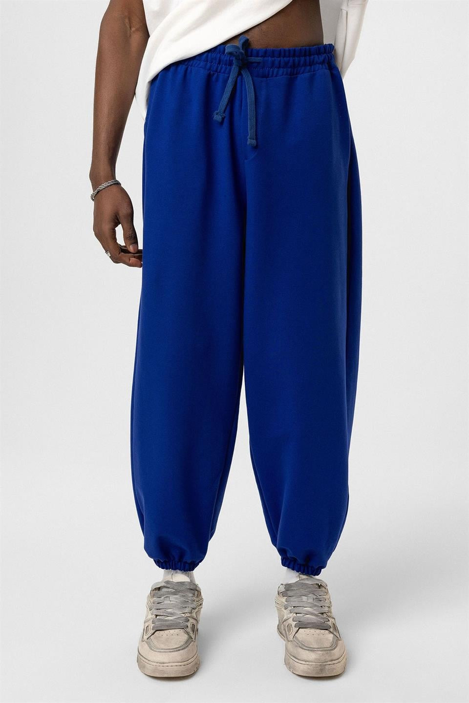 Basic Oversized Sweatpants with Elastic Cuffs