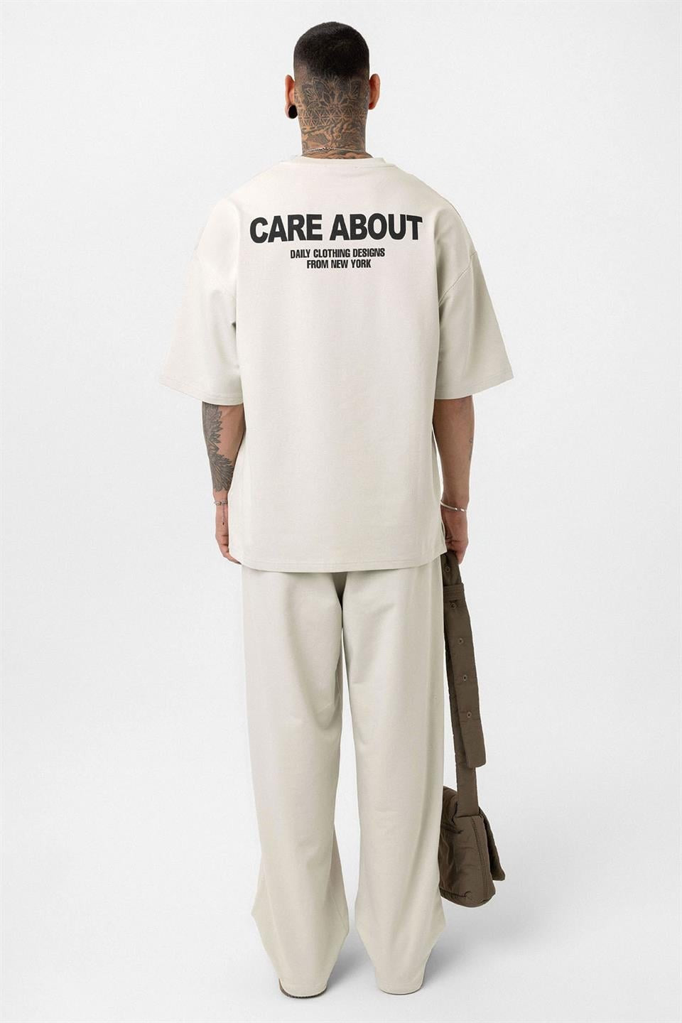 Care About Printed Oversized Sweatsuit Set - 40-573