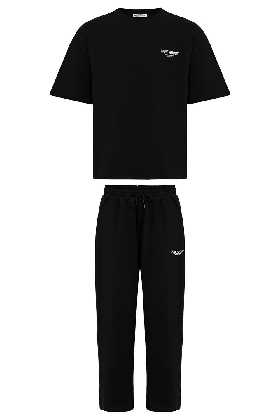 Care About Printed Oversized Sweatsuit Set - 40-573