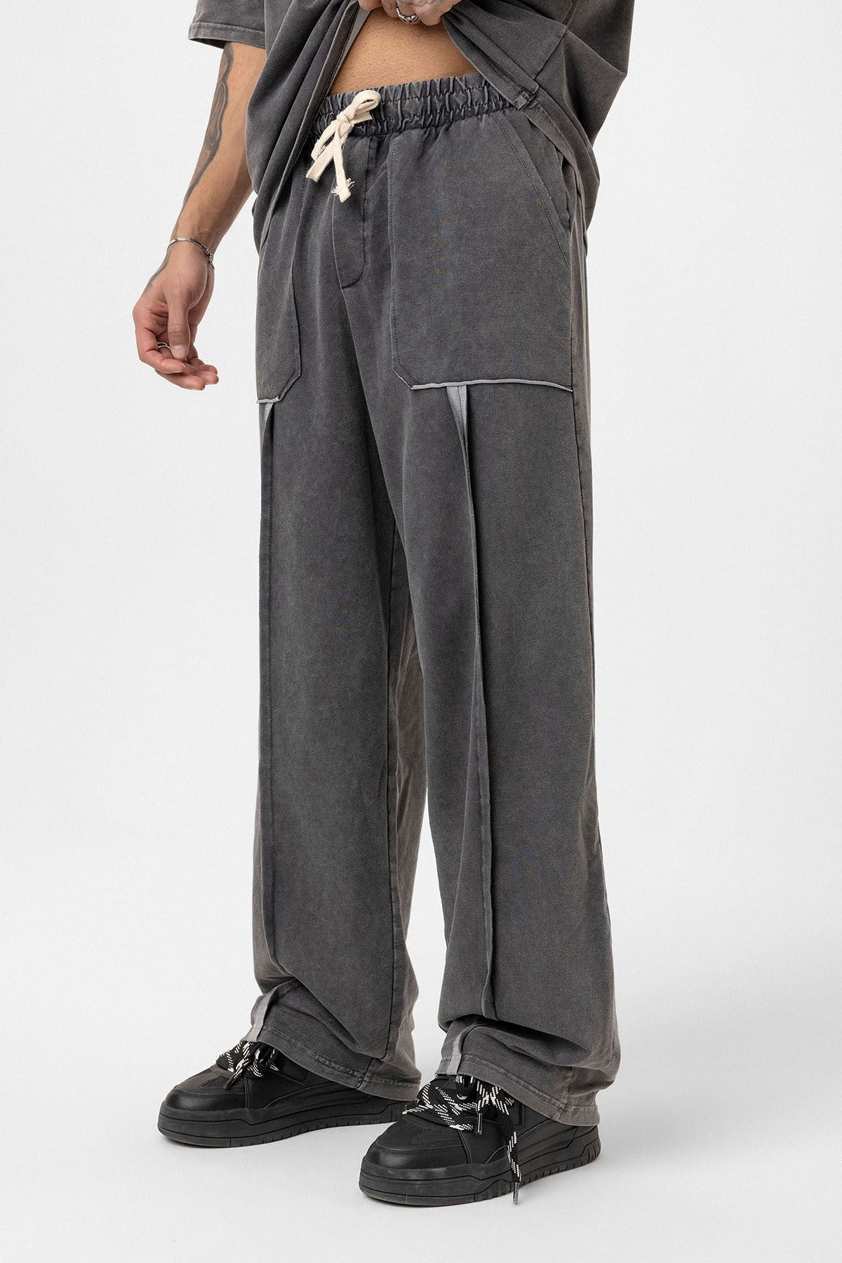 Oversized Printed Sweatsuit Set (Machine Washable)