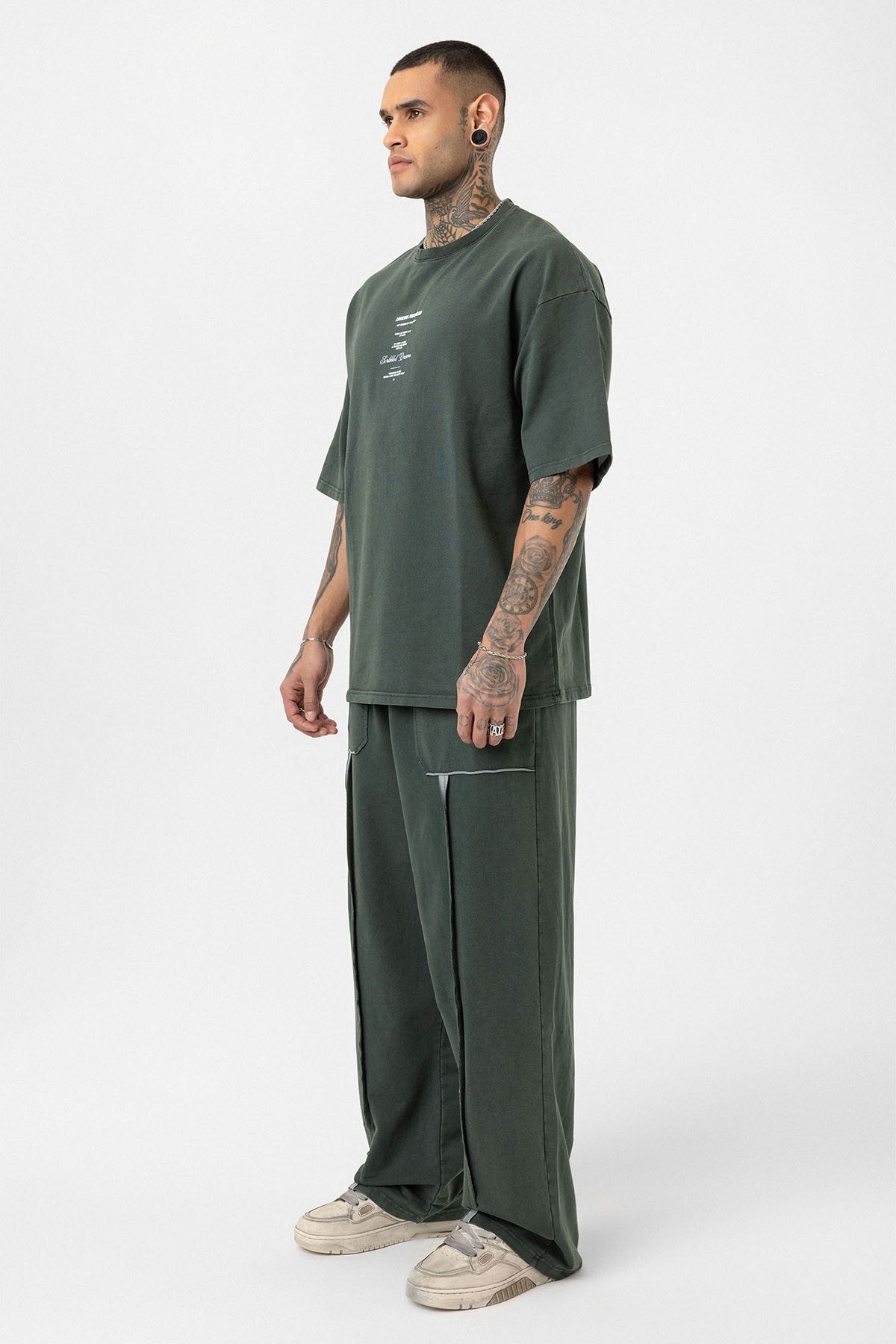 Oversized Printed Sweatsuit Set (Machine Washable)