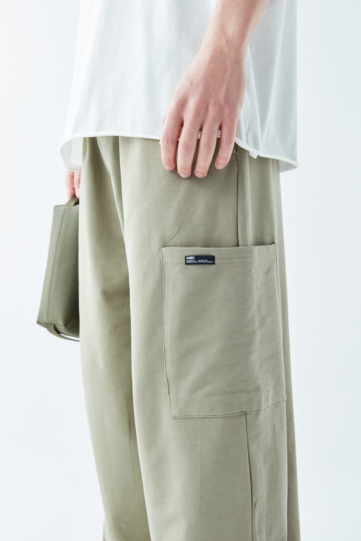 Oversized Sweatpants with Cuffed Legs and Side Pockets