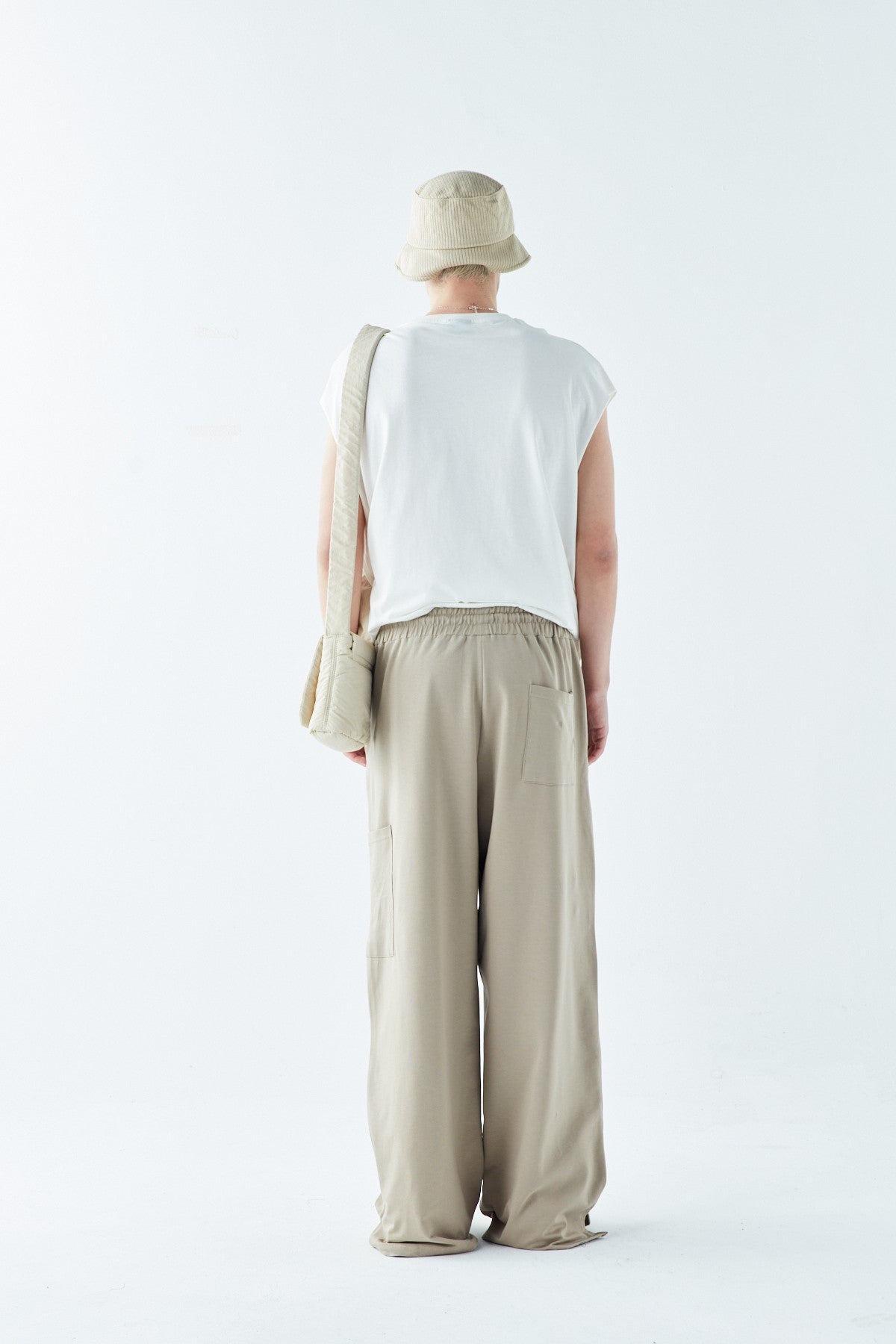 Oversized Sweatpants with Cuffed Legs and Side Pockets
