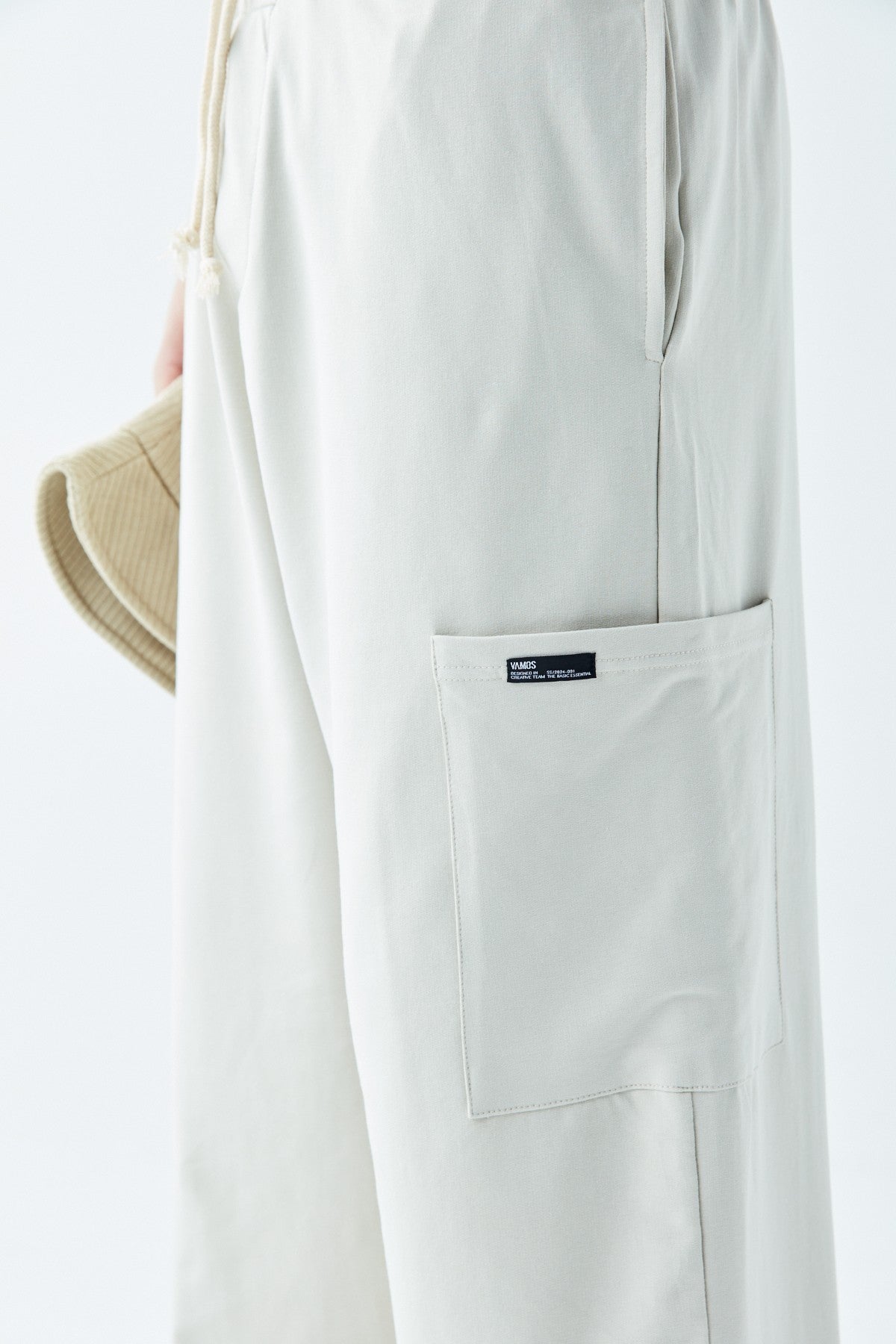 Oversized Sweatpants with Cuffed Legs and Side Pockets